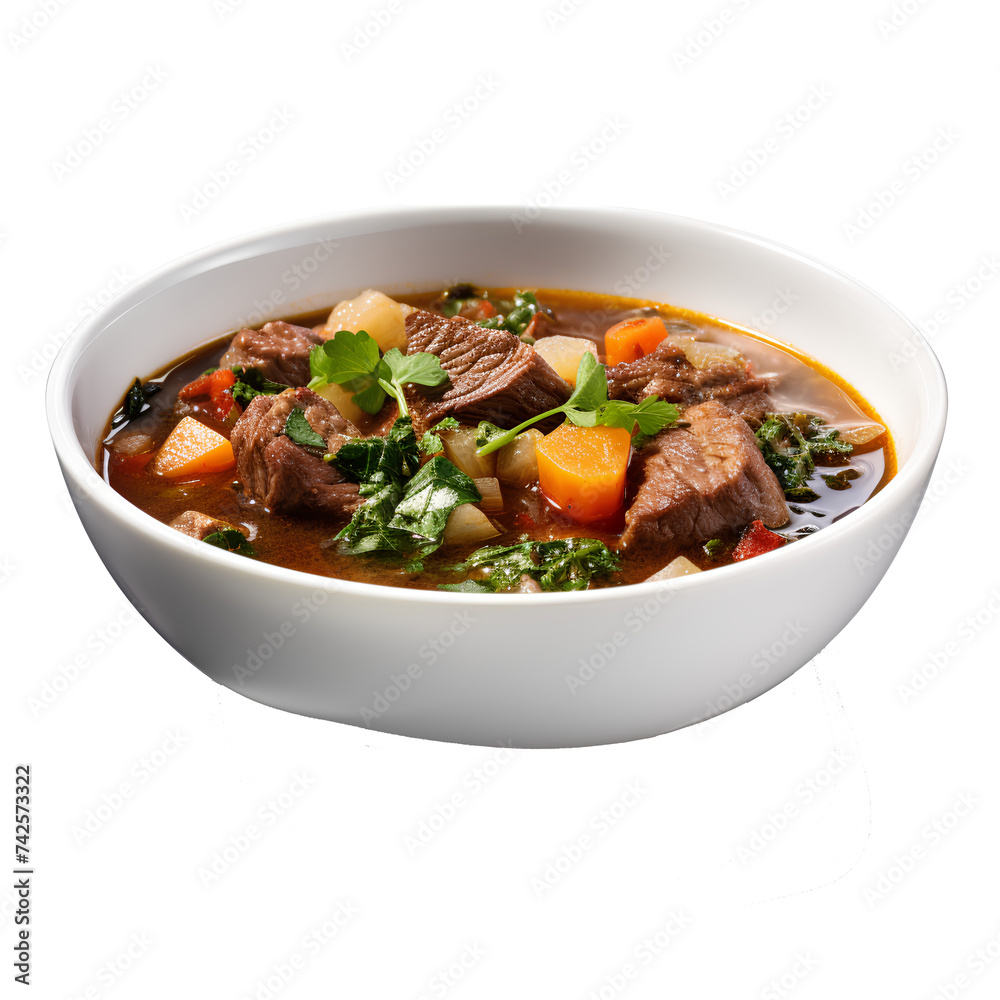 Beef Soup isolated, transparent background white background no background Beef Soup isolated, transparent background white background no background