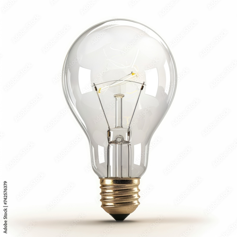 Bulbs on white background, AI generated Image Bulbs on white background, AI generated Image