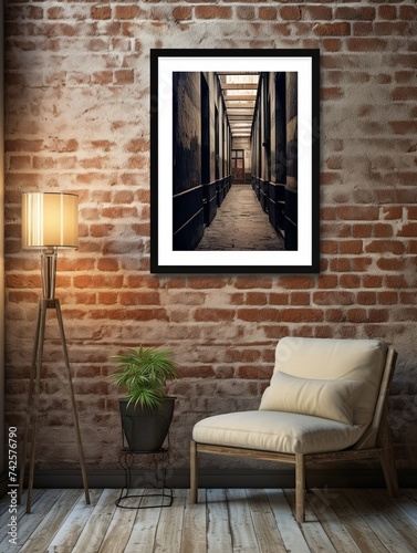 Vintage Film Noir Streets: Modern Landscape Art Print - Rustic Wall Decor