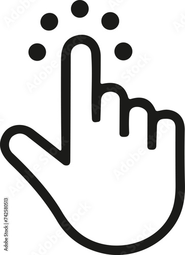 Computer line mouse click cursor hand icon and loading icons. Cursor icon. Vector illustration. Mouse click cursor.