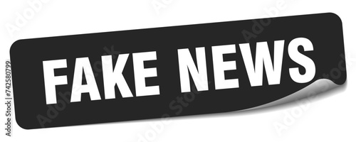 fake news sticker. fake news label