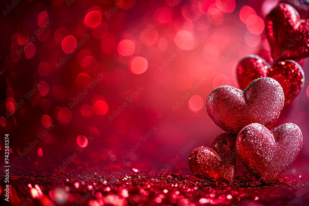 Romantic Frame with Roses and Hearts for Valentine's Day created with Generative AI technology Romantic Frame with Roses and Hearts for Valentine's Day created with Generative AI technology