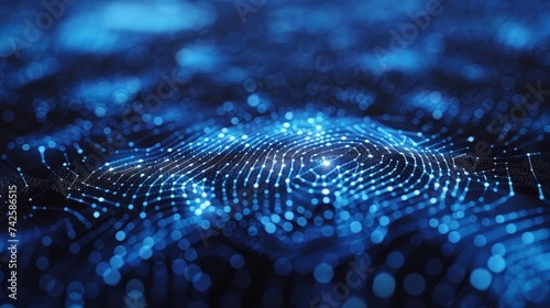 howcase an advanced biometric authentication system thwarting identity theft, emphasizing innovation in cybersecurity photo