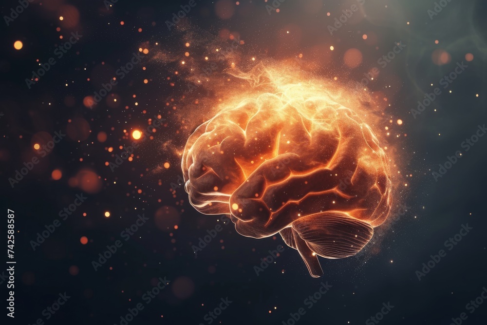 AI Brain Chip entity. Artificial Intelligence harmonization human ...