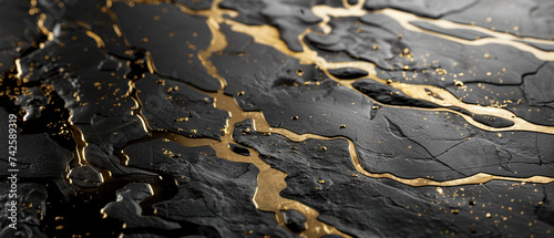Black water lined by gold collection 21:9 aspect