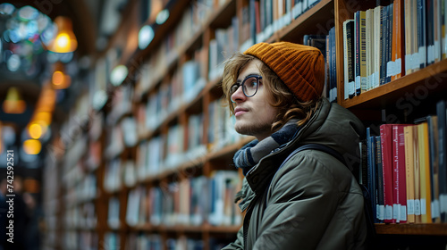 A Smart Teenager Embracing Knowledge in the University Library. Generative AI