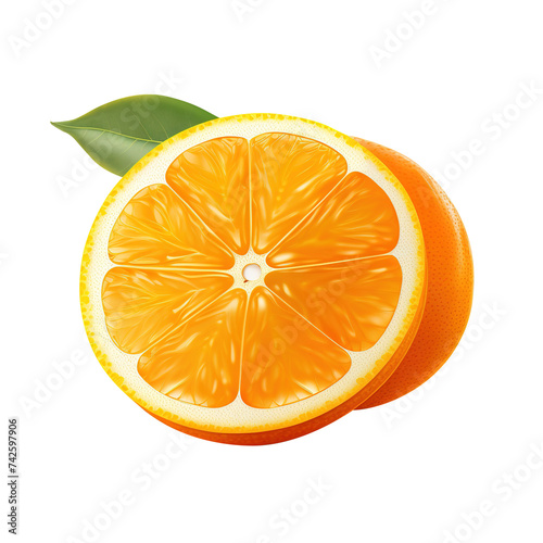 orange isolated on white  png