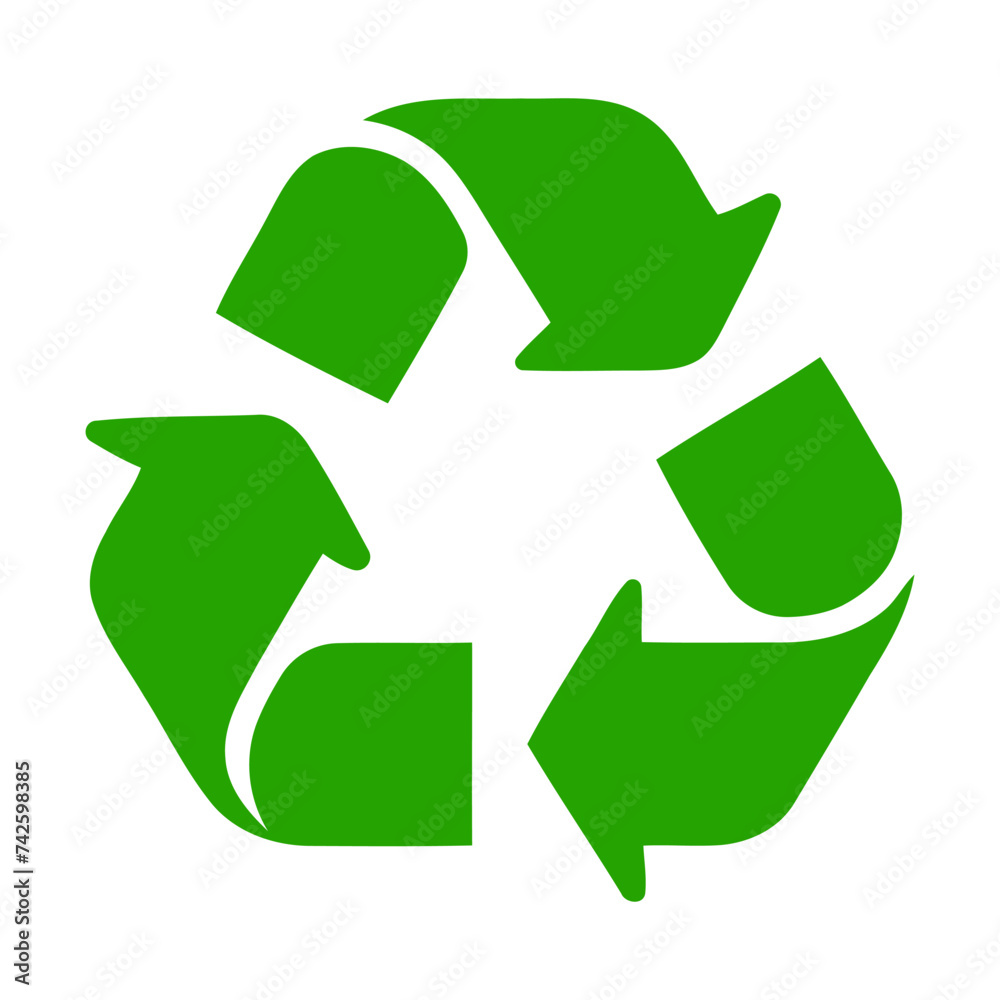 Fototapeta premium Recycle green icon vector. Vector illustration.