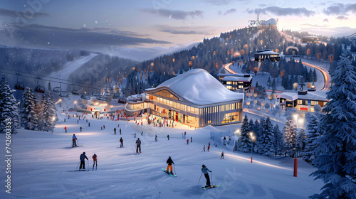Mountain Carousel ski resort, Russia.