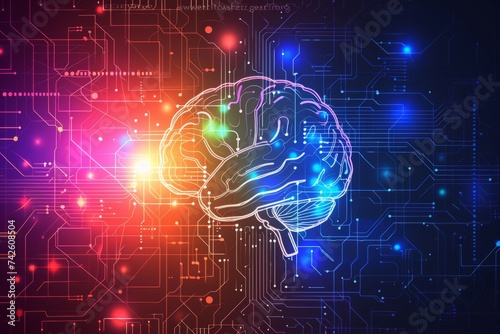 AI Brain Chip resistant. Artificial Intelligence neurotransmitter human cognitive enhancement innovation mind circuit board. Neuronal network epilepsy computer processor yield ramp
