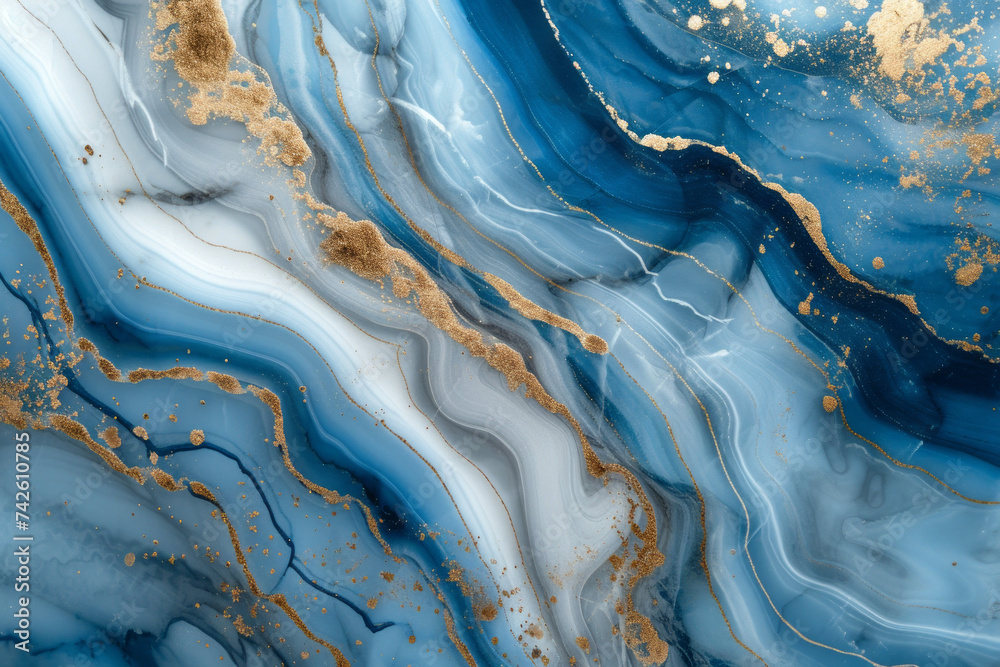 Fotografie Abstract marble background with gold accents