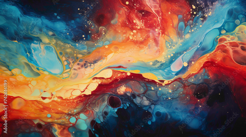 A Canvas Drenched in a Riot of Color, Unbound by Form and Defined by Pure Abstract Energy.