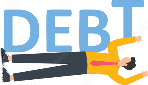 Debt or financial crisis, Economic crisis and financial crisis for business concept,