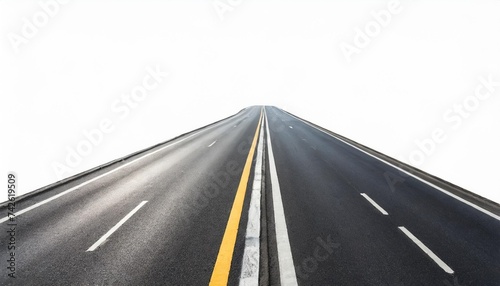 two lanes road isolated