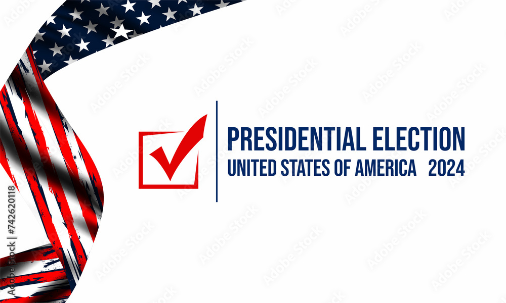 USA 2024 Presidential Elections Event Banner, background, card, poster ...
