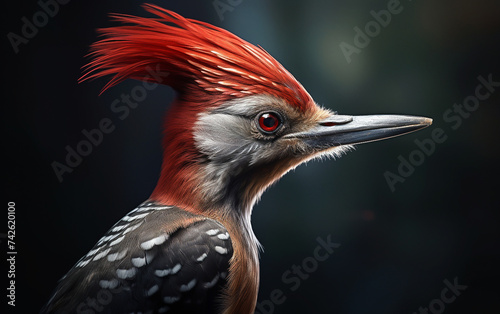Red crested woodpecker in wildlife photo