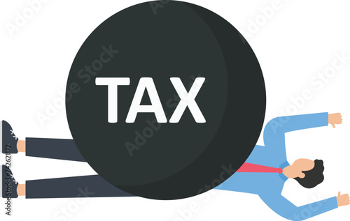 Tax debt and financial crisis, Tax management or tax audit and tax documents concept,
