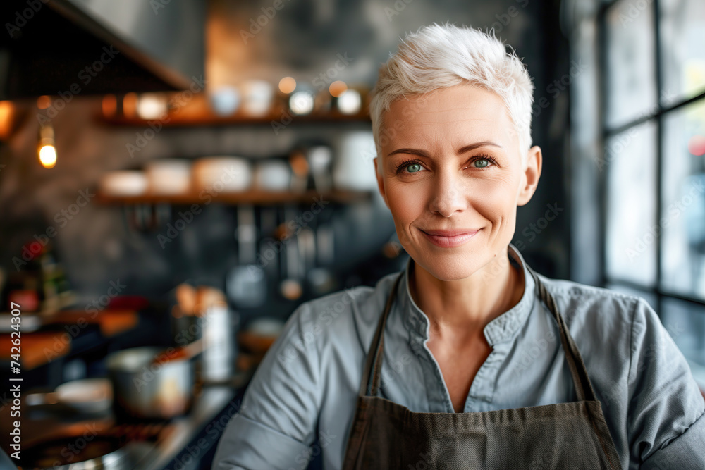 Charismatic Chef in Modern Kitchen