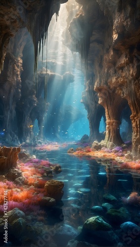 Underwater Caves Generative AI