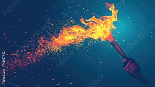 a torch being passed, representing the passing of knowledge and leadership fr...