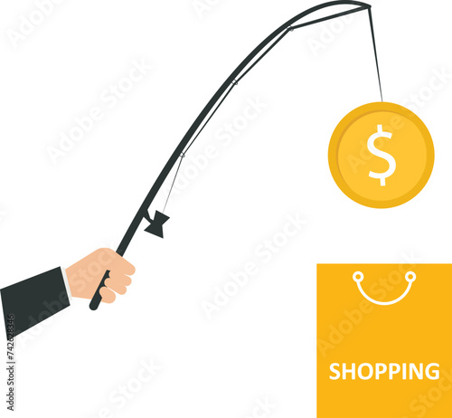 Shopping Trap and retail customers, Retail business or transactions, Product shopping and purchasing concept,
