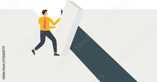 Bridging the gap, Development and career corporate, Career achievement or stairways concept,
