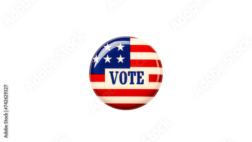 American vote badge cut out. Election badge in American flag on transparent background Free Download American vote badge cut out. Election badge in American flag on transparent background - GFXLoad