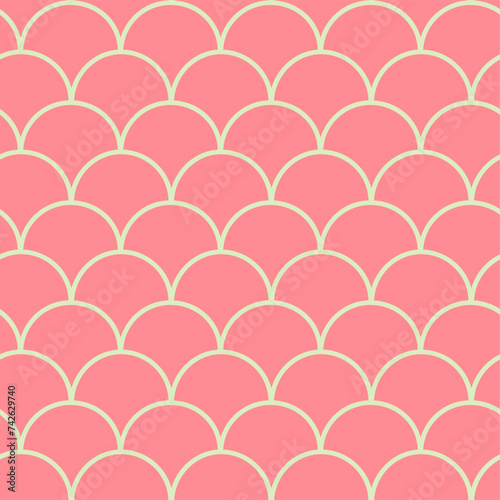Little mermaid seamless pattern. Fish skin texture. Tillable background for girl fabric, textile design, wrapping paper, swimwear or wallpaper. Blue little mermaid background with fish scale.