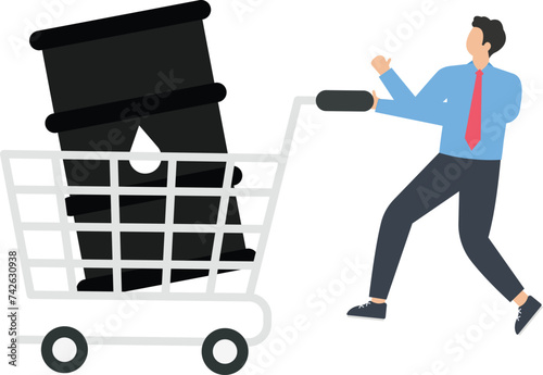 Shopaholic and shopping, Sales women customer, Shopping bag on trolly concept,

