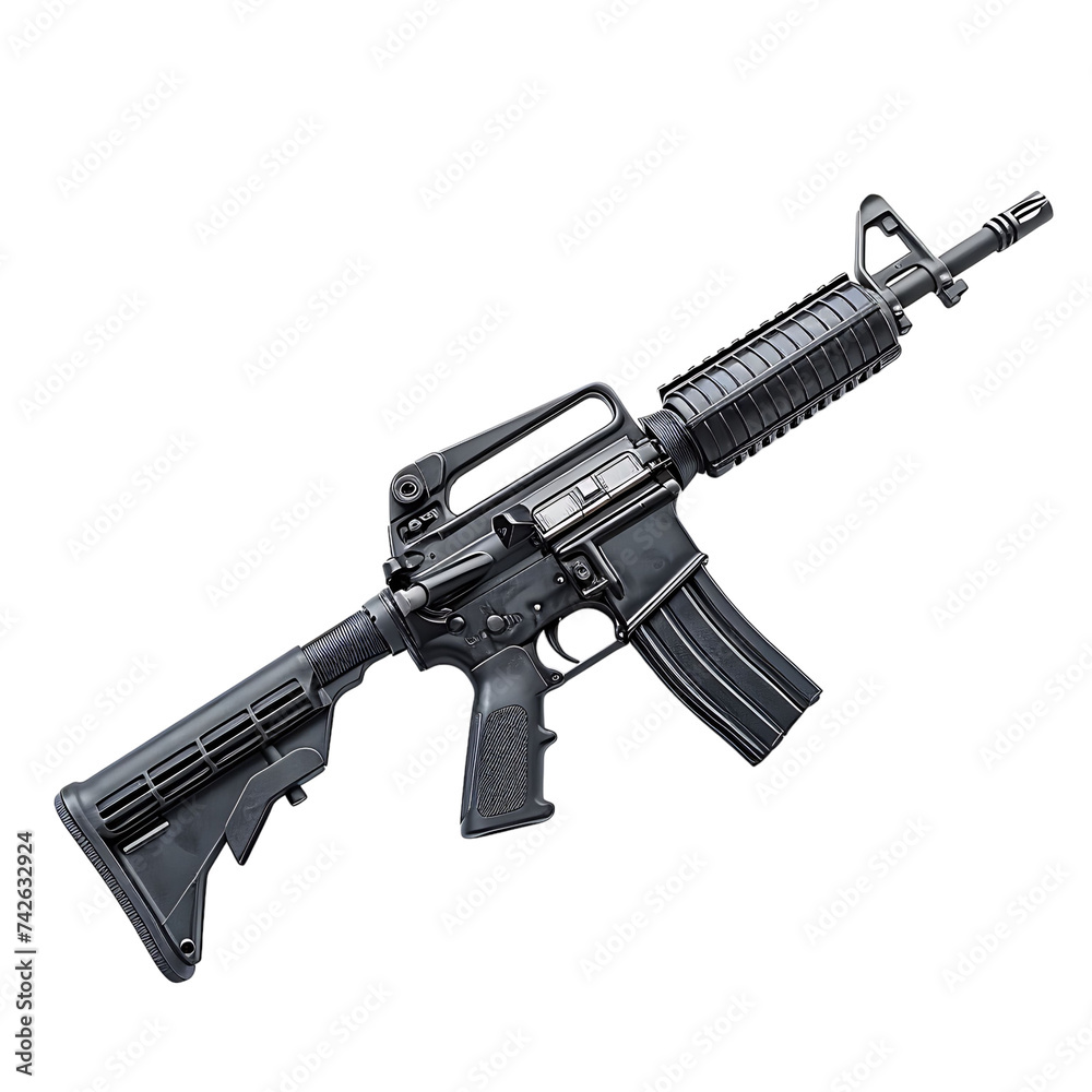 Assault rifle on isolated background Assault rifle on isolated background