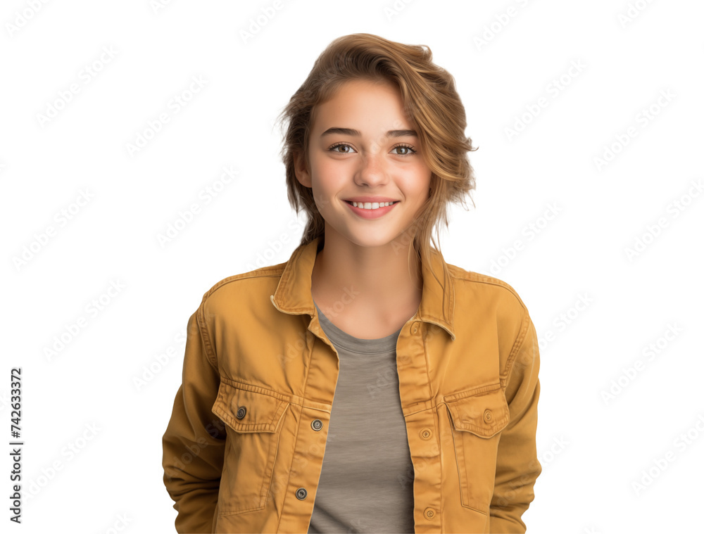 portrait of pleasant teen girl smiling , cute and friendly young woman portrait of pleasant teen girl smiling , cute and friendly young woman