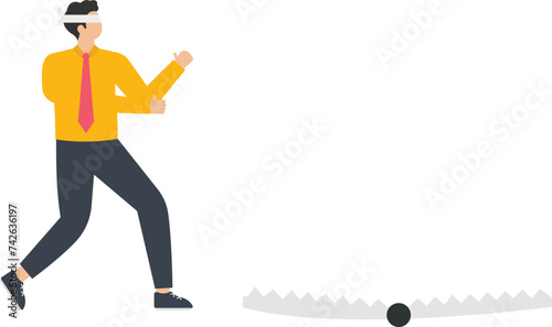 Business trap and career challenge, Vision Management or Decision-making concept,

