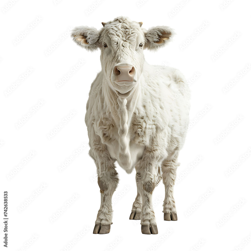 Cow on isolated background
