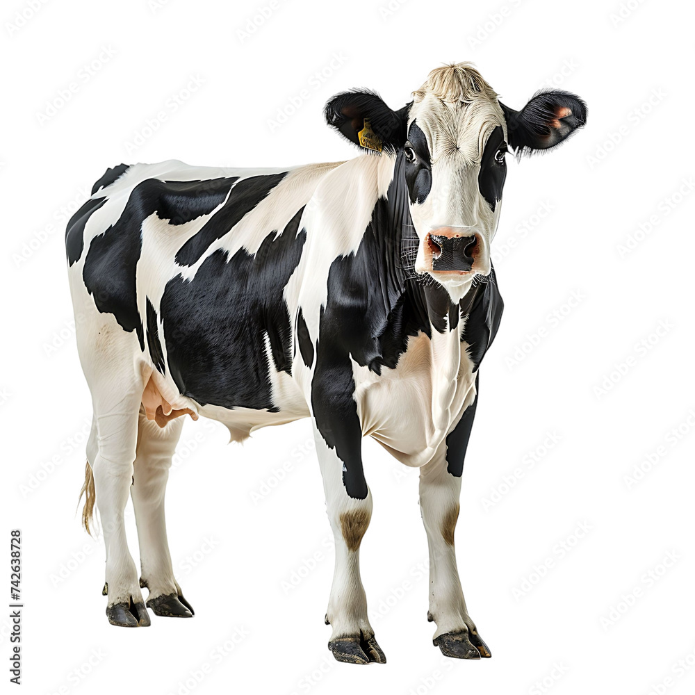Cow on isolated background