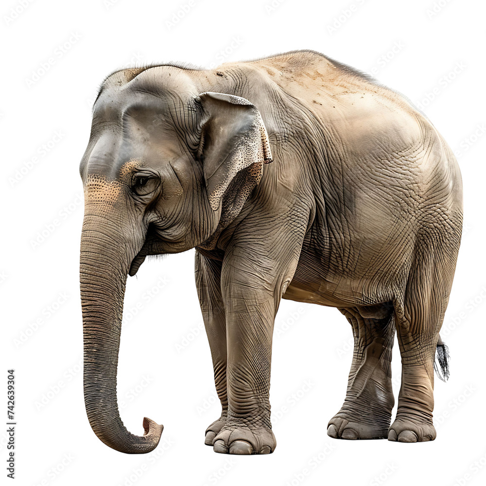Fototapeta premium Elephant on isolated background
