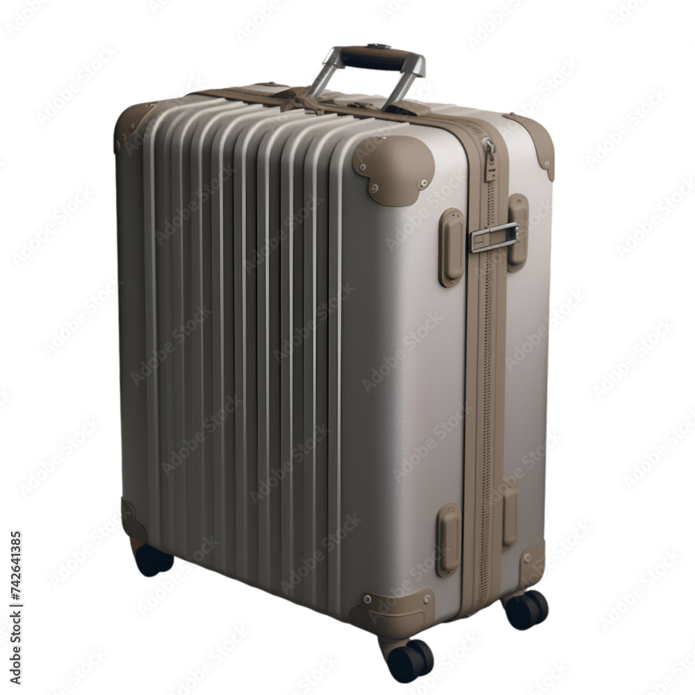big gray travel suitcase, png file, isolated on transparent background big gray travel suitcase, png file, isolated on transparent background