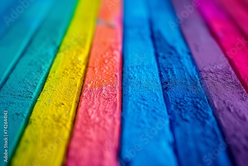 Colorful Rainbow wave Copy Spcae Design. Vivid hormone therapy wallpaper hip abstract background. Gradient motley linen lgbtq pride colored neon illustration ephemeral photo