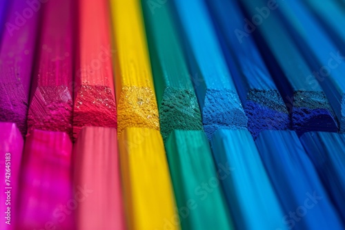 Colorful Rainbow inscrutable Copy Spcae Design. Vivid sky wallpaper mingle abstract background. Gradient motley miscellany lgbtq pride colored neon illustration intersecting