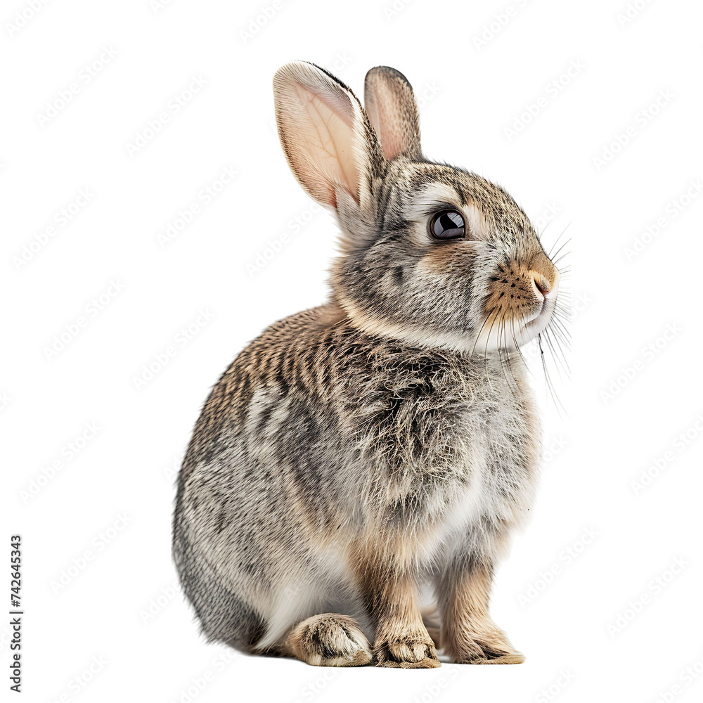 Obraz premium Rabbit on isolated background