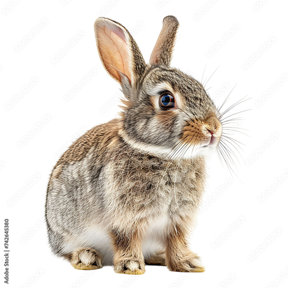 Obraz premium Rabbit on isolated background