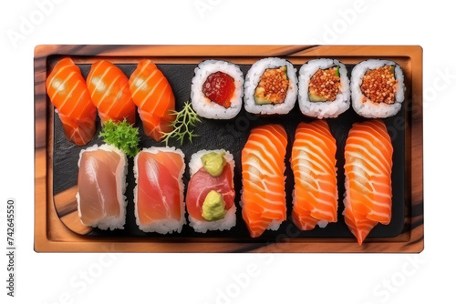 tasty sushi isolated on white