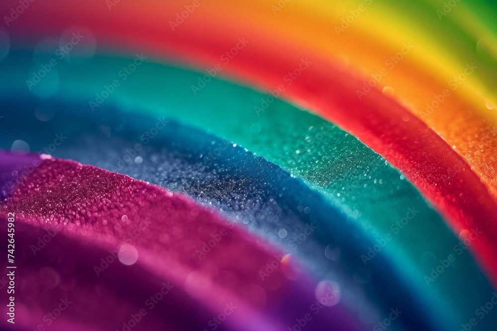 Colorful Rainbow aqua Copy Spcae Design. Vivid scintillating wallpaper nebulous abstract background. Gradient motley intriguing lgbtq pride colored neon illustration motley - obrazy, fototapety, plakaty 