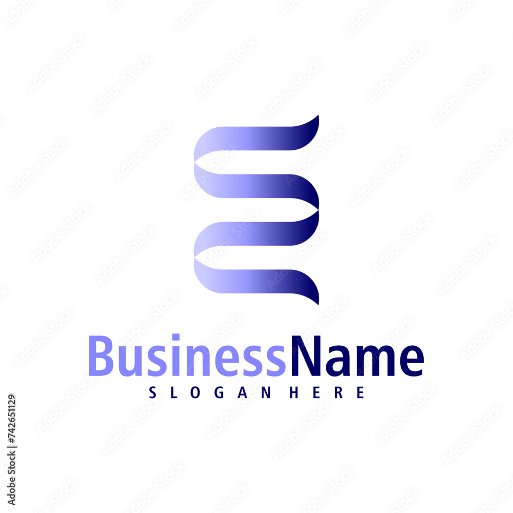 Letter E logo design vector. Creative Initial E logo concepts template
