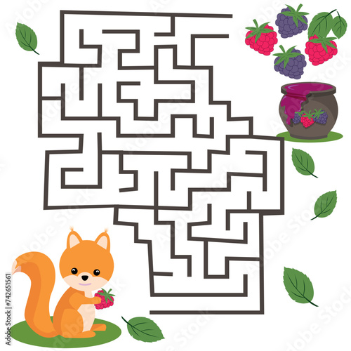 Vector image of the maze. For the development and education of children. Help me overcome the obstacles.