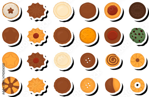 Illustration on theme fresh sweet tasty cookie of consisting various ingredients