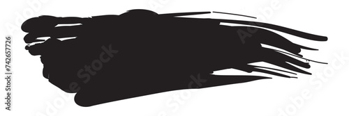 Highlight pen brush black for marker, highlighter brush marking for headline, scribble mark stroke of highlighted pen.  isolated on white background