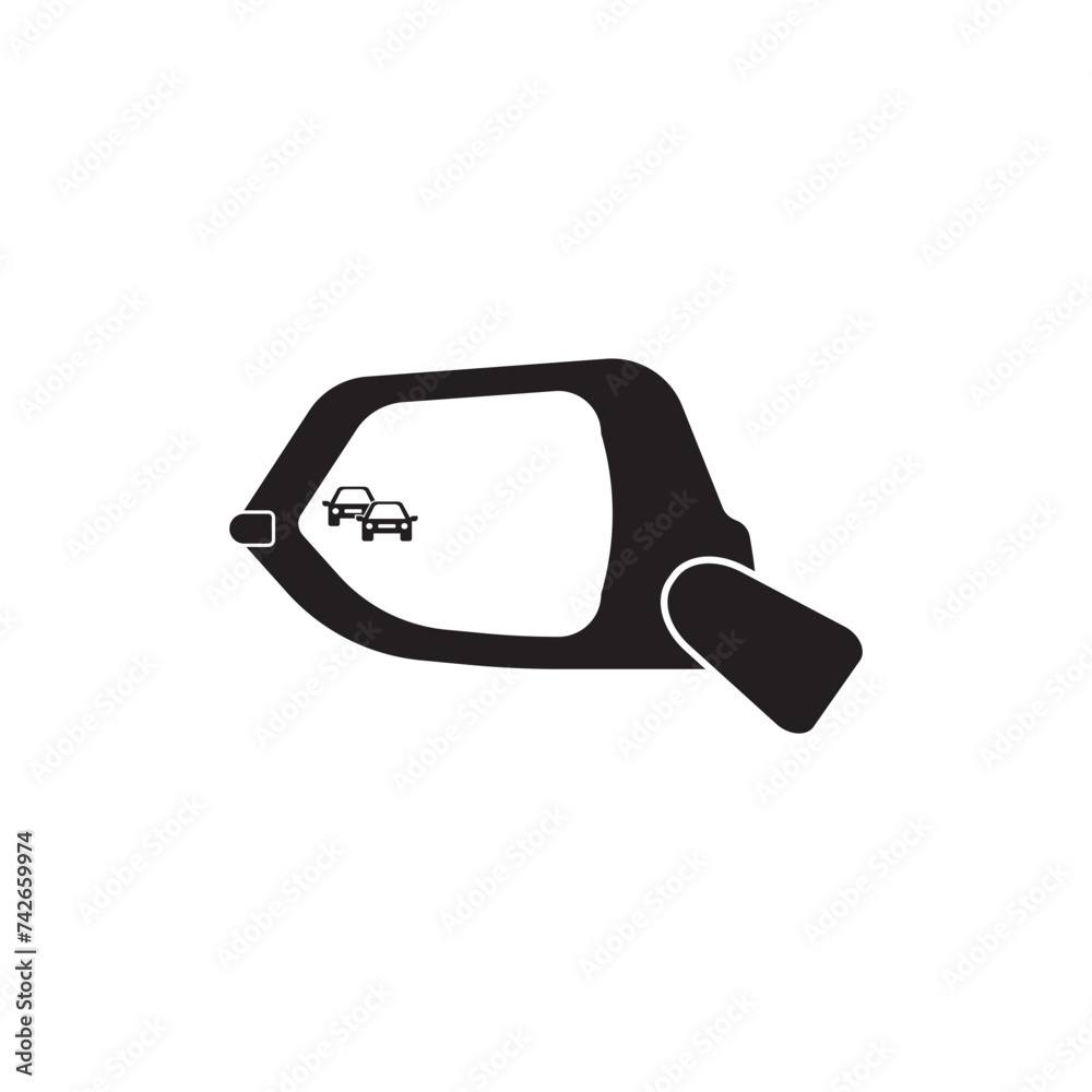 Car Rear View Mirror Icon Vector Art Illustration Car Rear View Mirror Icon Vector Art Illustration