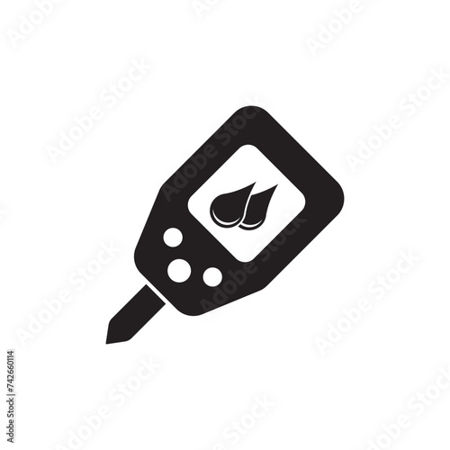 Blood sugar measuring symbol icon, vector illustration design