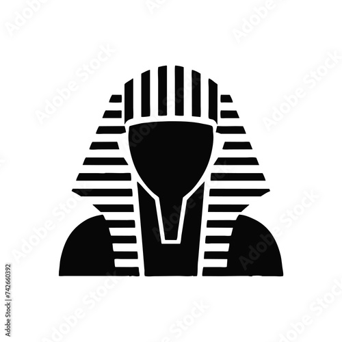 Silhouette of an Egyptian pharaoh