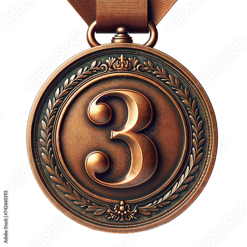 Bronze Medal. Isolated medal for third place © Bon_man